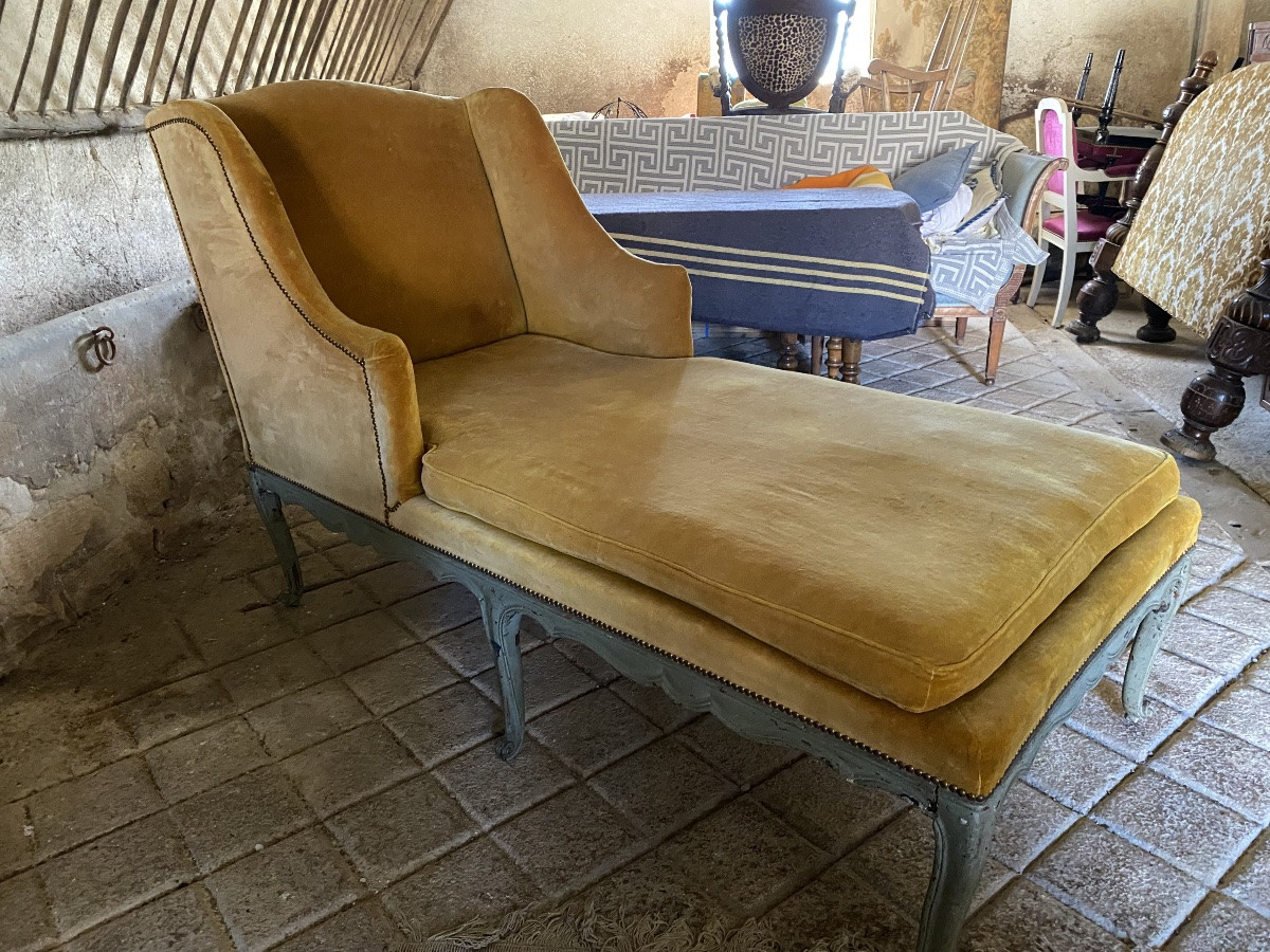 Méridienne chaise longue Louis XV -photo-4