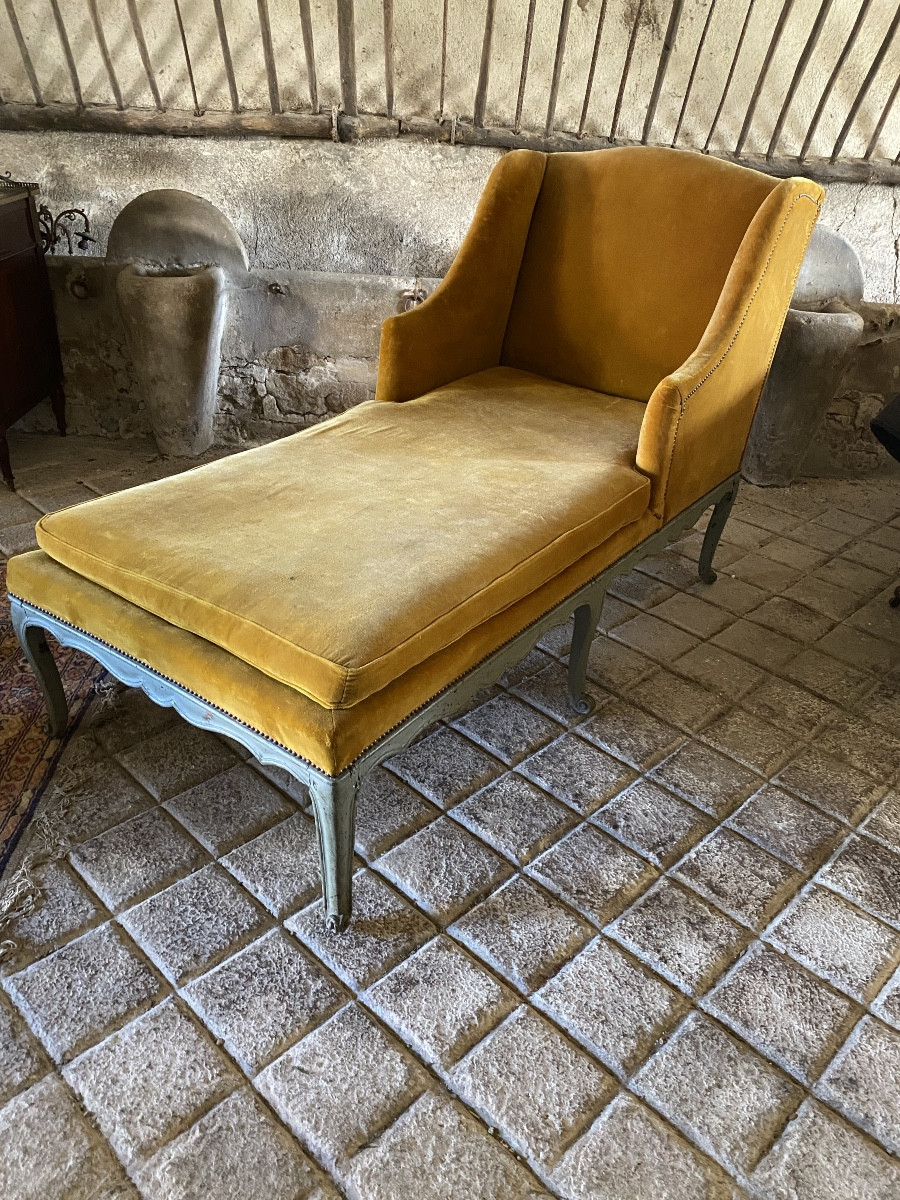 Méridienne chaise longue Louis XV 