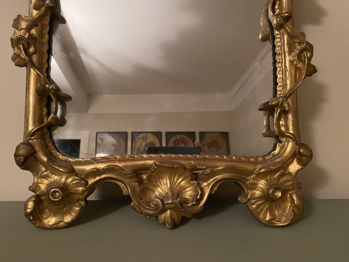 Louis XIV Gilded Wood Mirror-photo-3