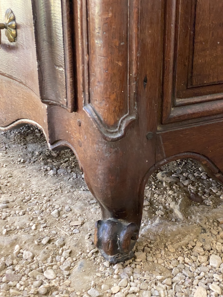 Commode Louis XV de boiserie en chêne massif -photo-6