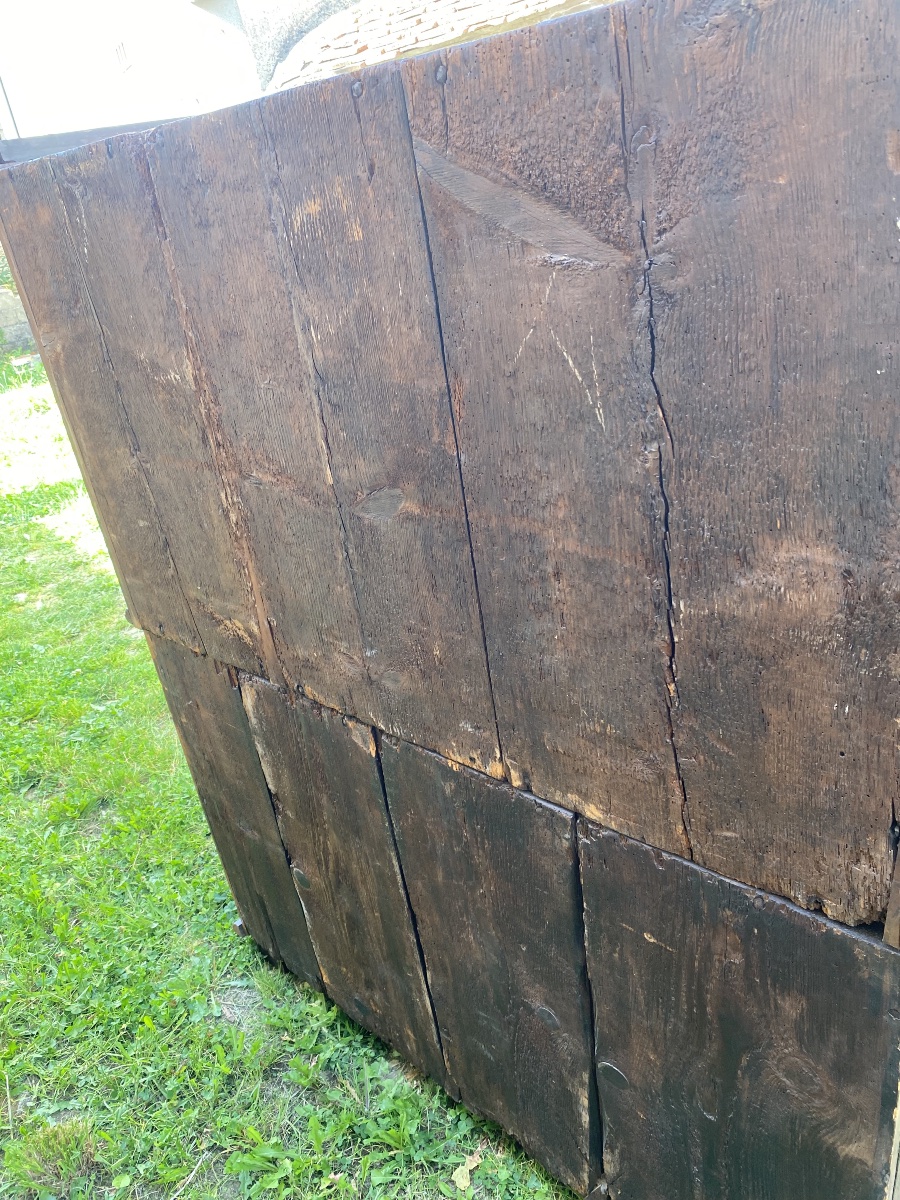 Louis XIV Chest-style Sideboard In Solid Oak -photo-3