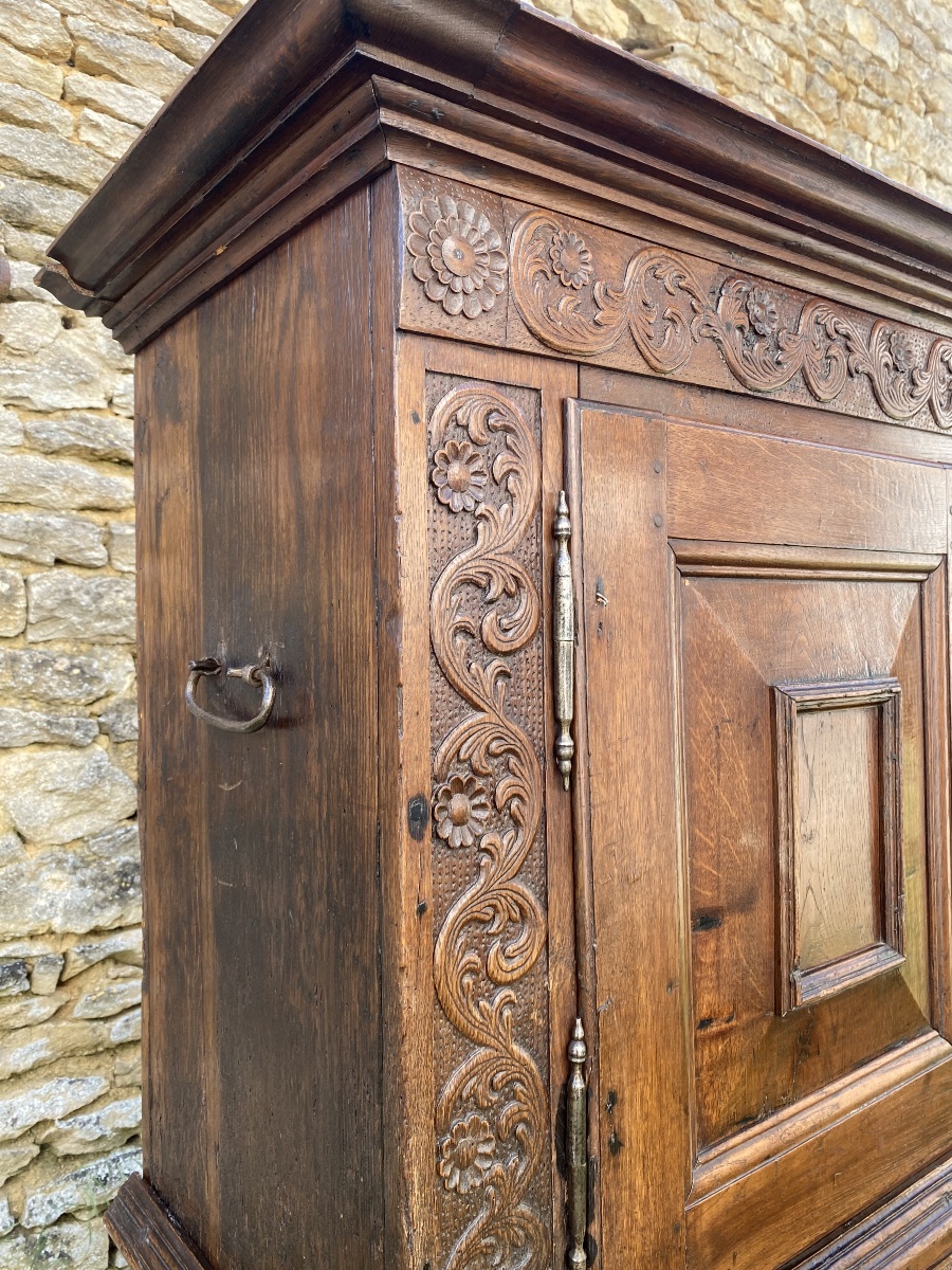 Louis XIV Chest-style Sideboard In Solid Oak -photo-1