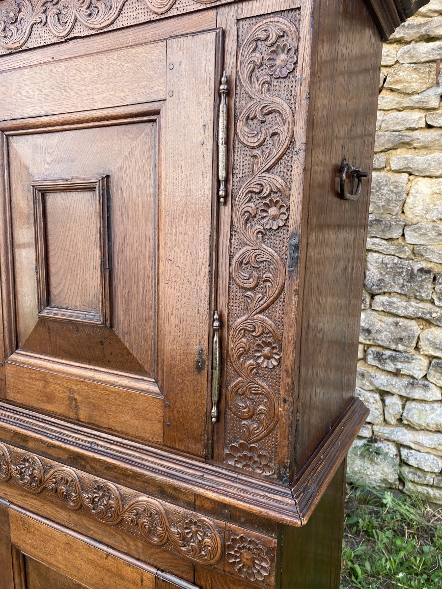 Louis XIV Chest-style Sideboard In Solid Oak -photo-4