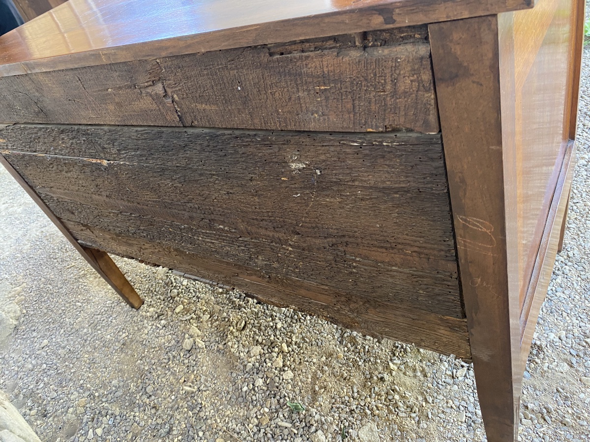 Louis XVI-style Chest Of Drawers / Sideboard In Walnut -photo-1