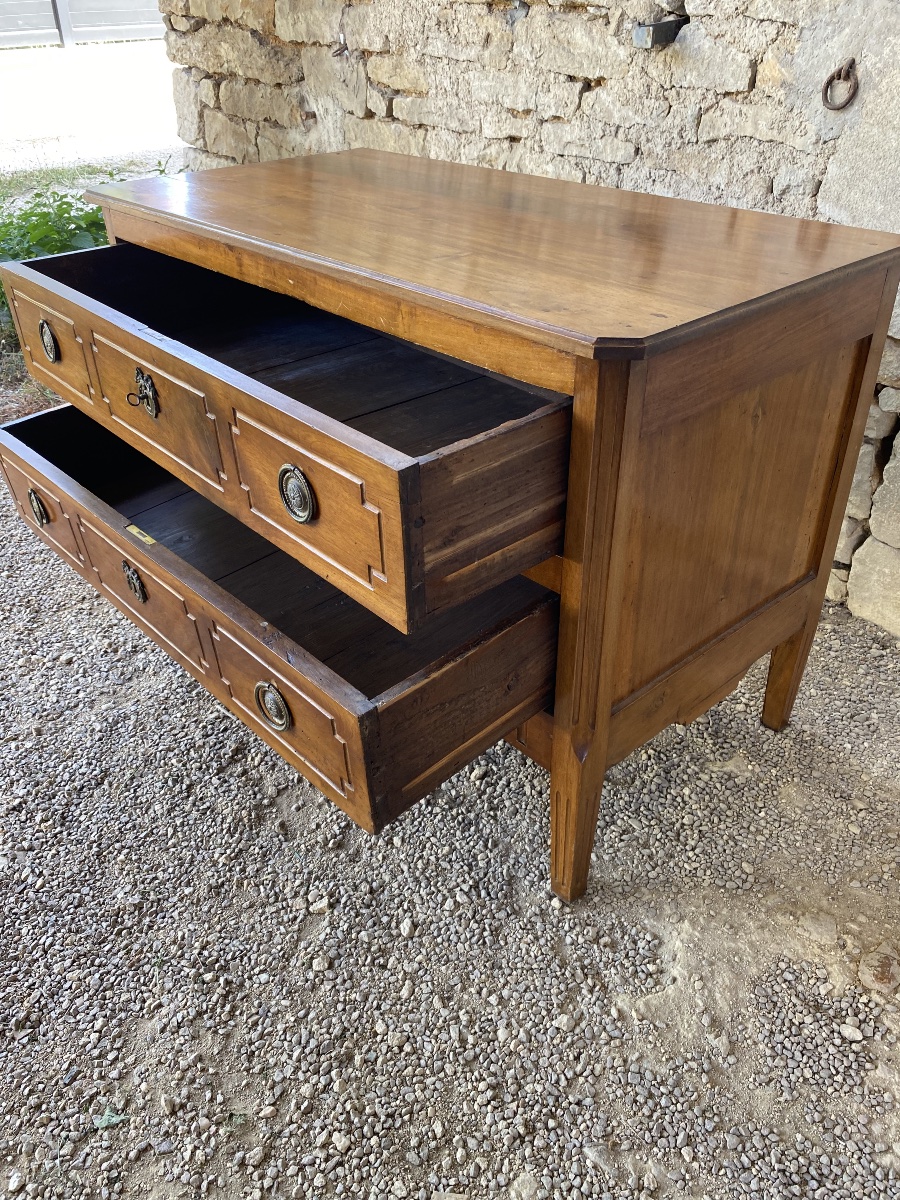 Louis XVI-style Chest Of Drawers / Sideboard In Walnut -photo-5