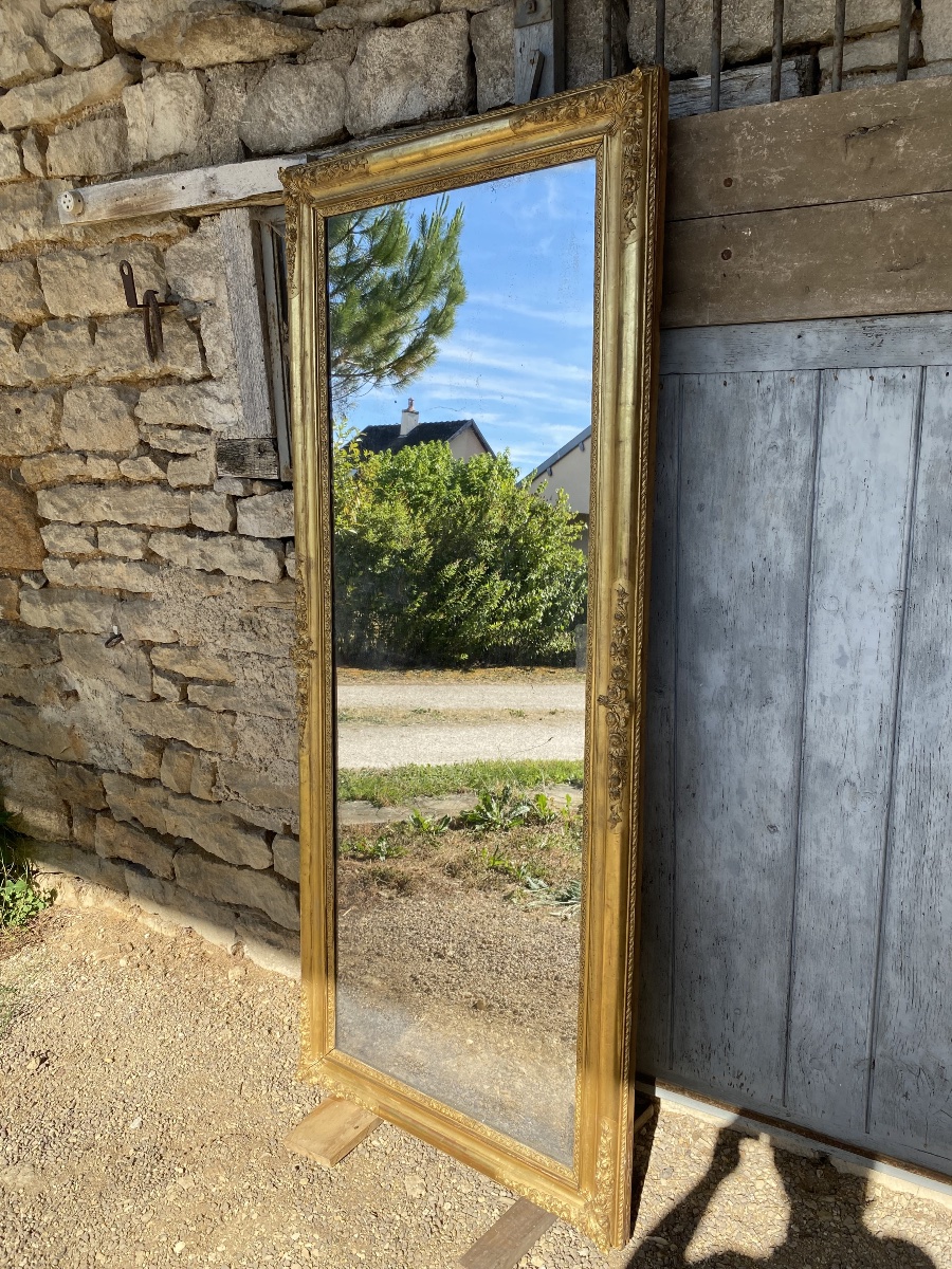 Large 19th-century Gilded Mirror -photo-2