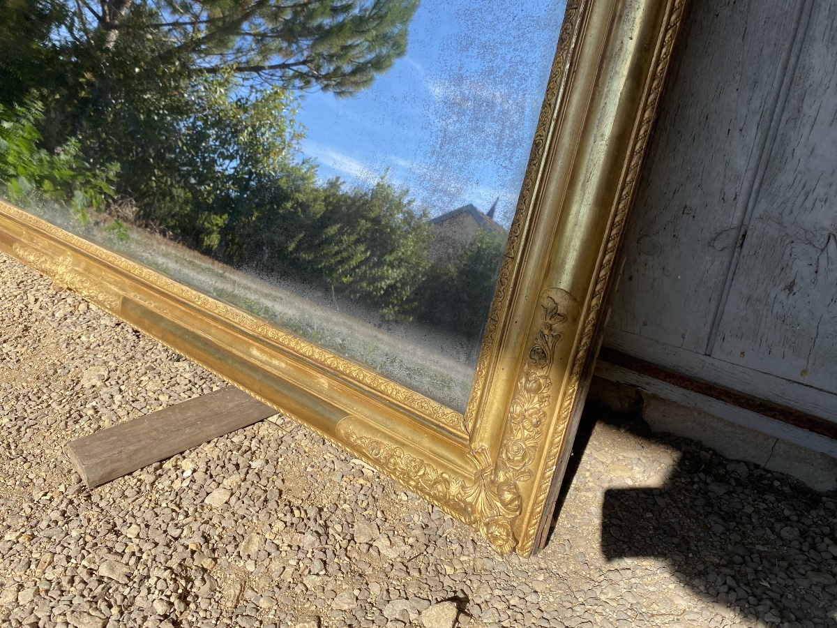 Large 19th-century Gilded Mirror -photo-1