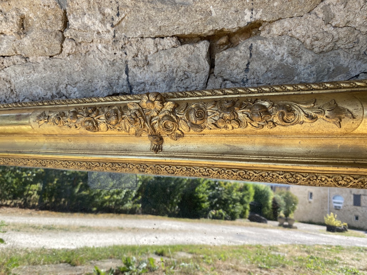 Large 19th-century Gilded Mirror -photo-2