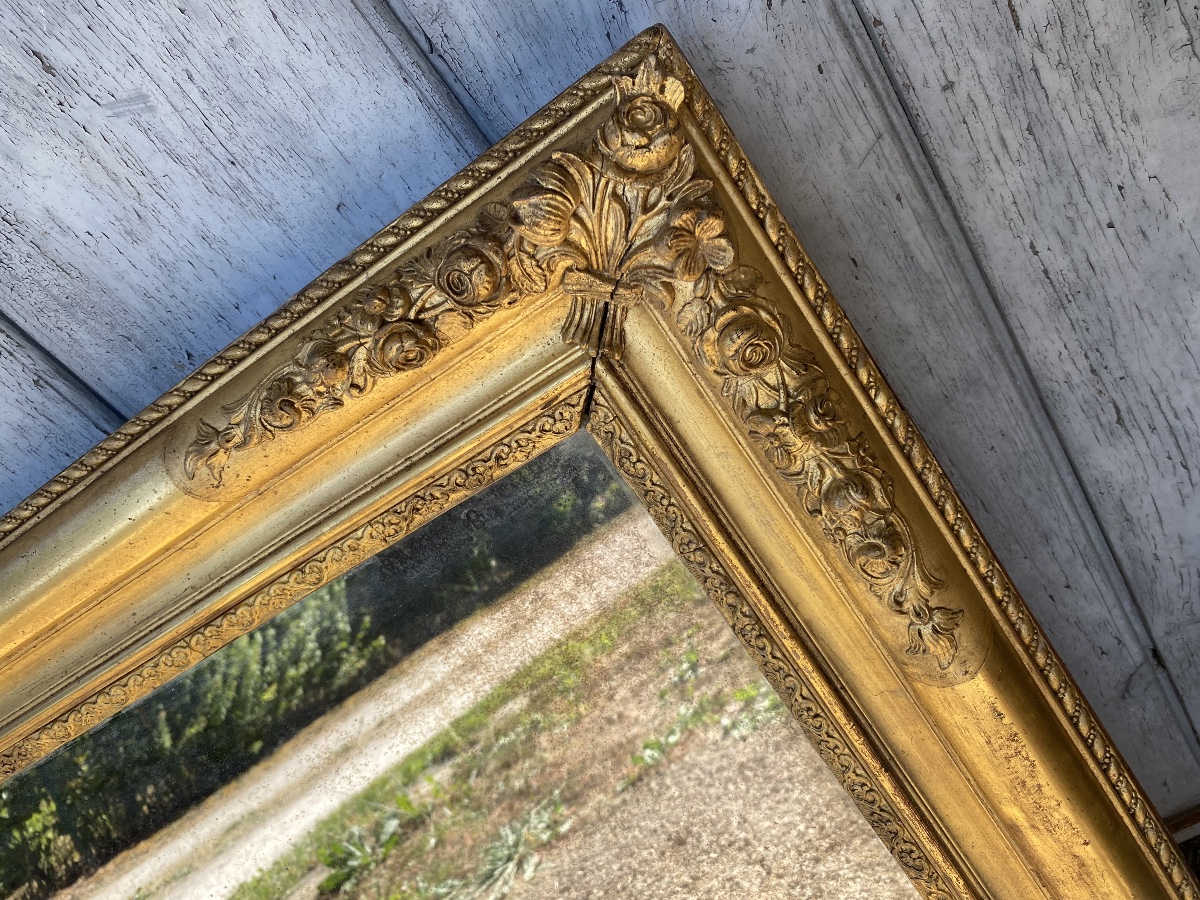 Large 19th-century Gilded Mirror -photo-3