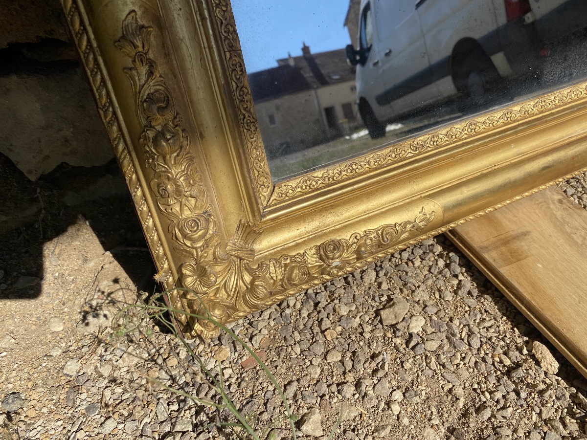 Large 19th-century Gilded Mirror -photo-4