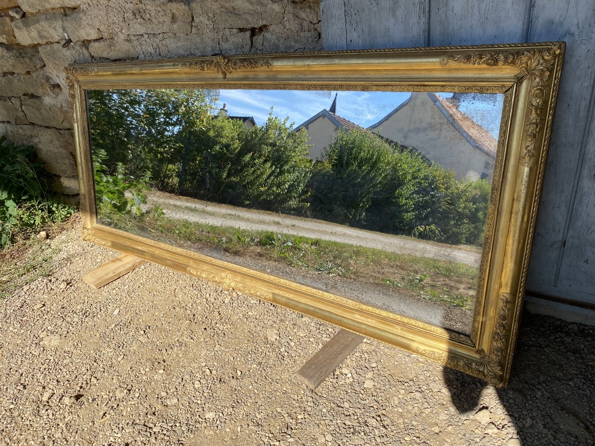 Large 19th-century Gilded Mirror -photo-8