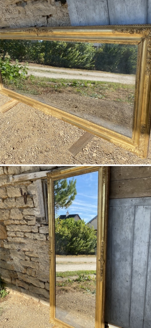 Large 19th-century Gilded Mirror 