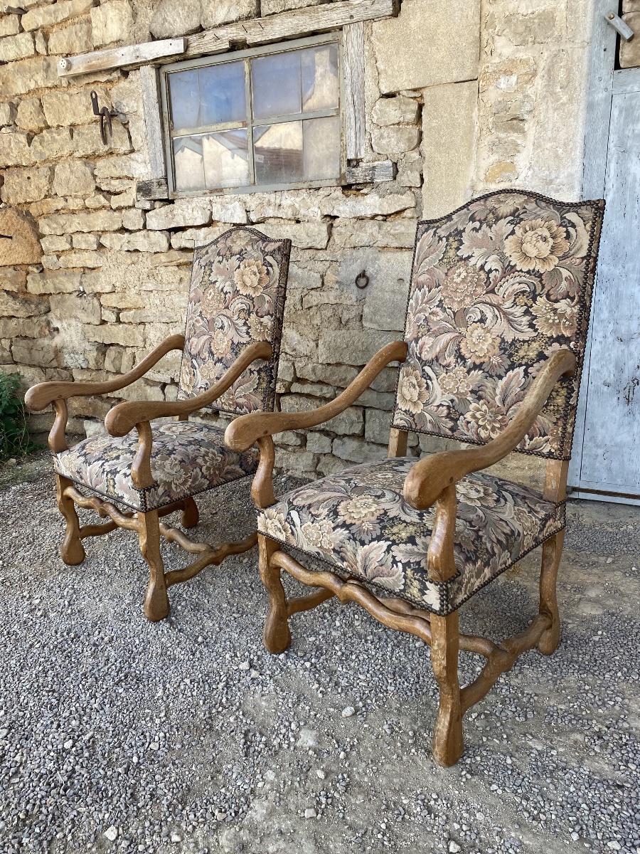 Pair Of Louis XIII-style Armchairs