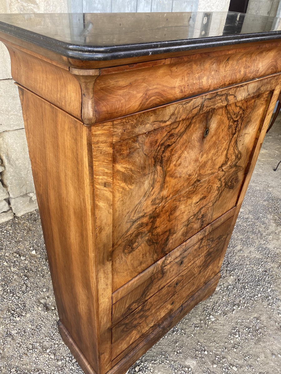 Louis Philippe-style Secretary Desk In Walnut -photo-2