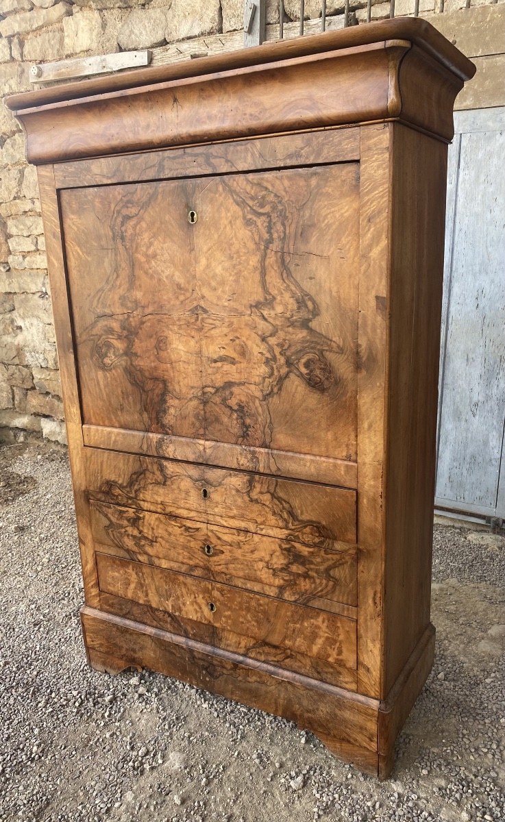 Louis Philippe-style Secretary Desk In Walnut 