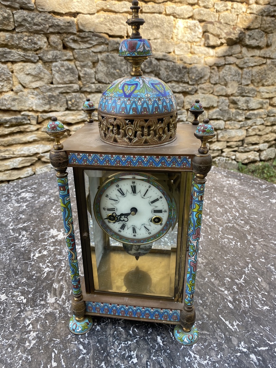 Cloisonné-enameled Clock -photo-2