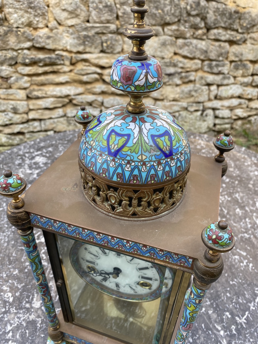 Cloisonné-enameled Clock -photo-3