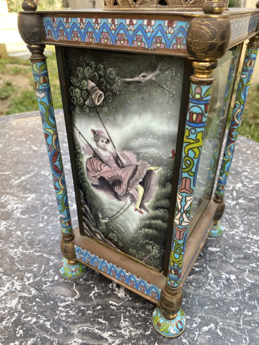Cloisonné-enameled Clock -photo-2