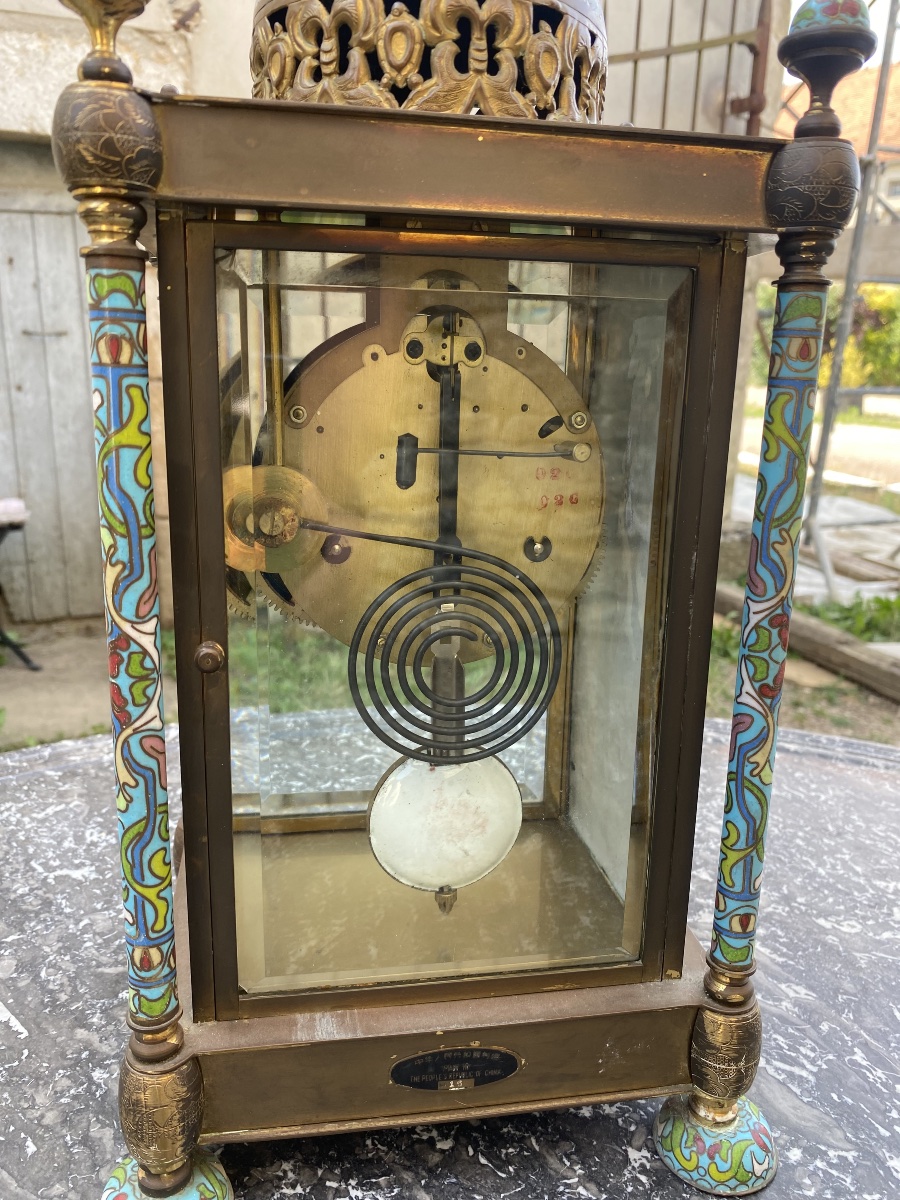Cloisonné-enameled Clock -photo-3