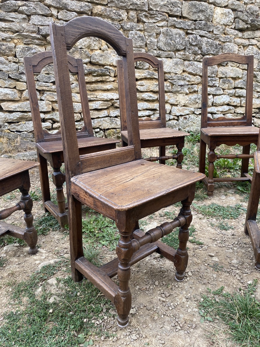7 Lorraine Chairs Made Of Oak -photo-2