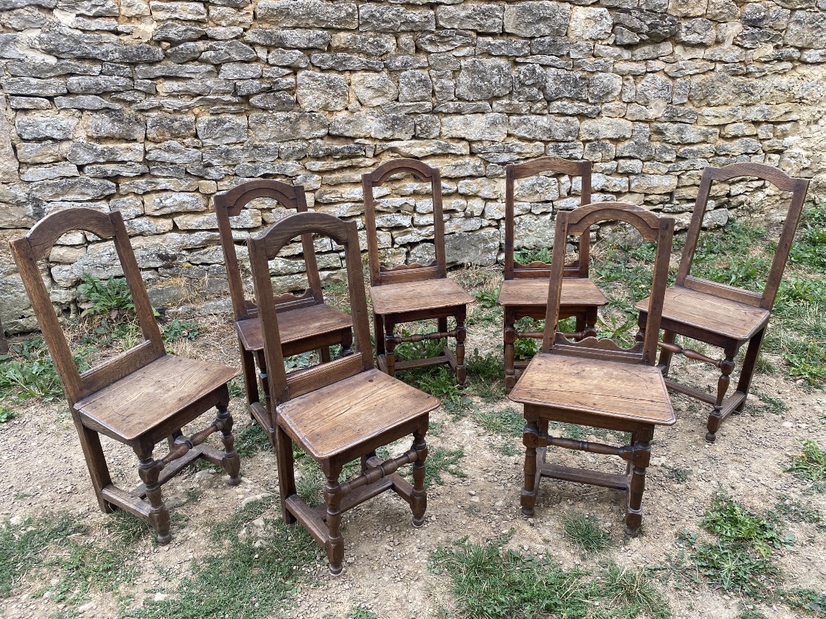 7 Lorraine Chairs Made Of Oak -photo-4