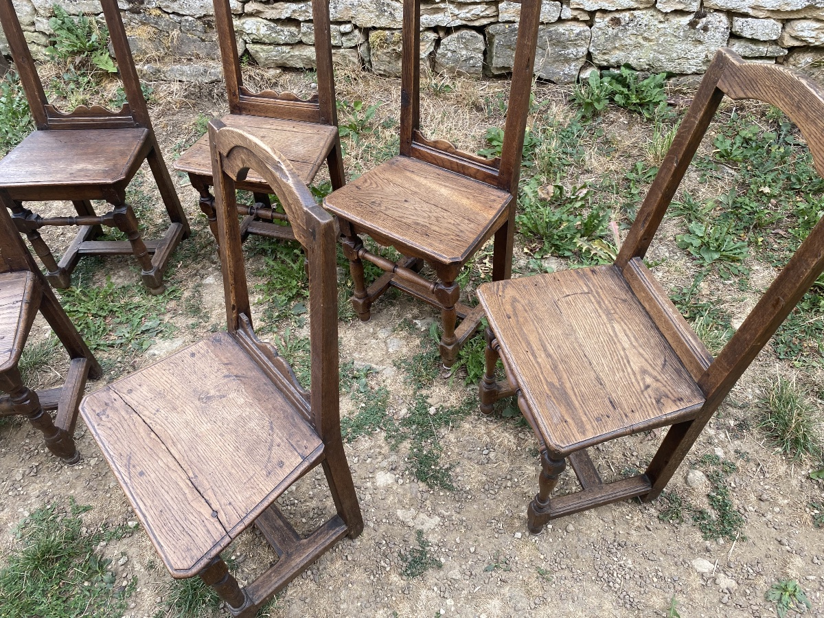 7 Lorraine Chairs Made Of Oak -photo-3