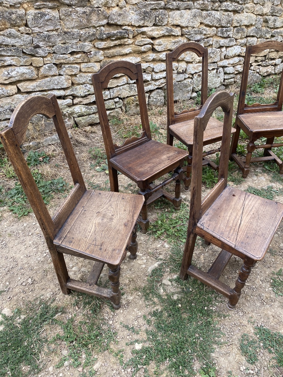 7 Lorraine Chairs Made Of Oak -photo-6