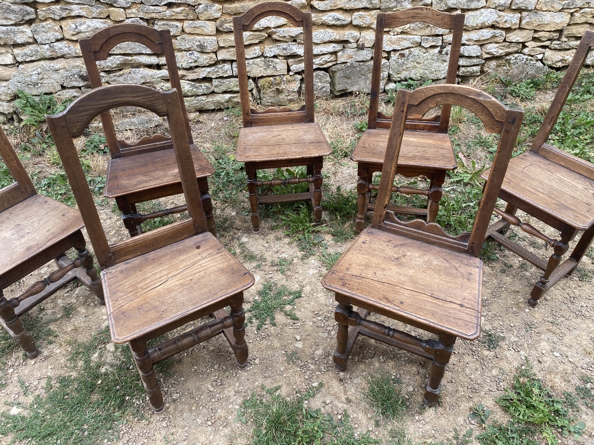7 Lorraine Chairs Made Of Oak -photo-7