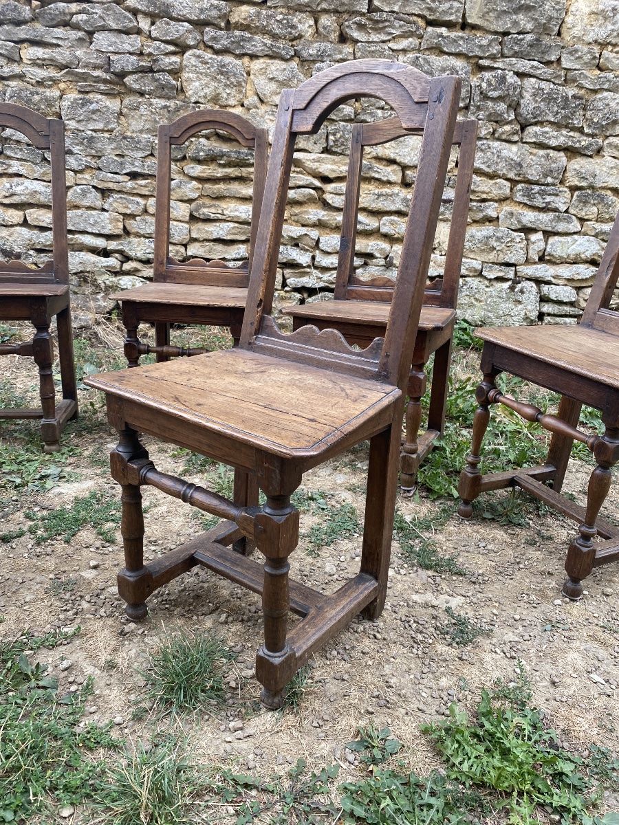 7 Lorraine Chairs Made Of Oak 