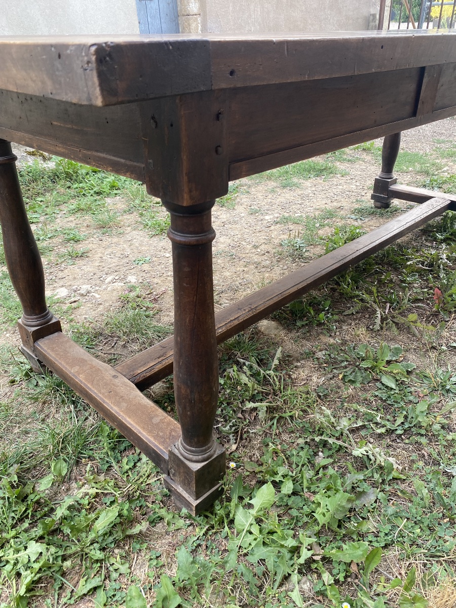 Table de ferme en noyer -photo-5
