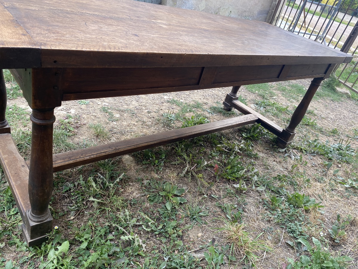 Table de ferme en noyer -photo-8