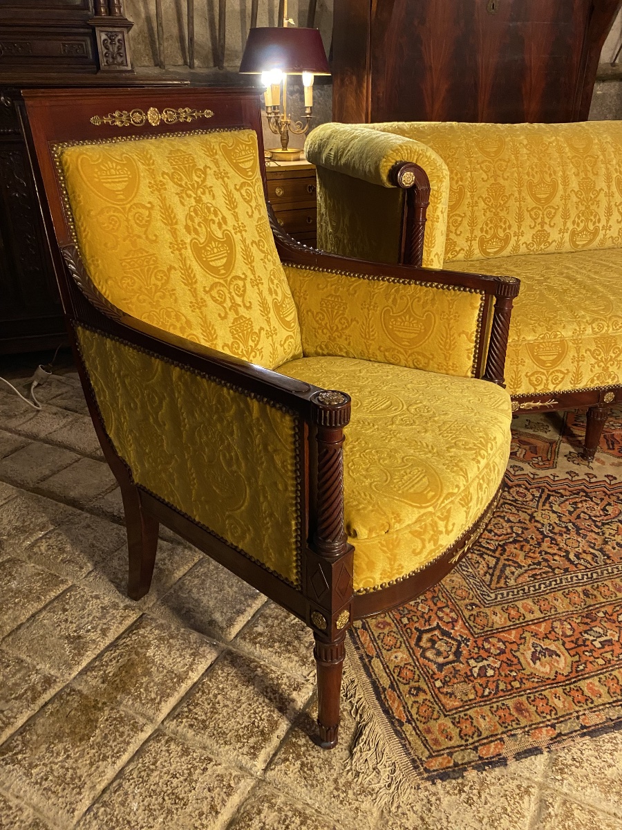 Pair Of Mahogany Armchairs 