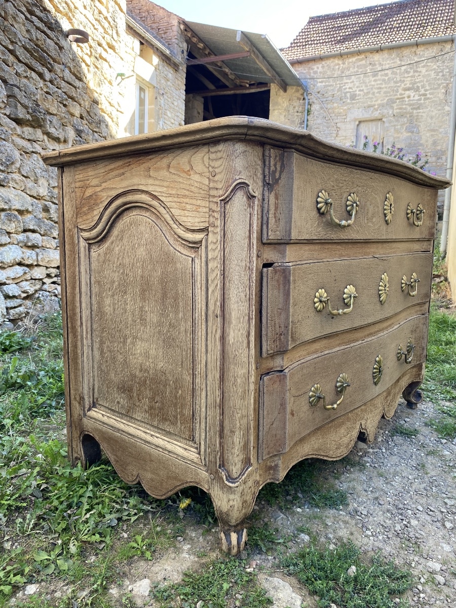 Louis XV Chest Of Drawers Made Of Solid, Unfinished Oak -photo-3