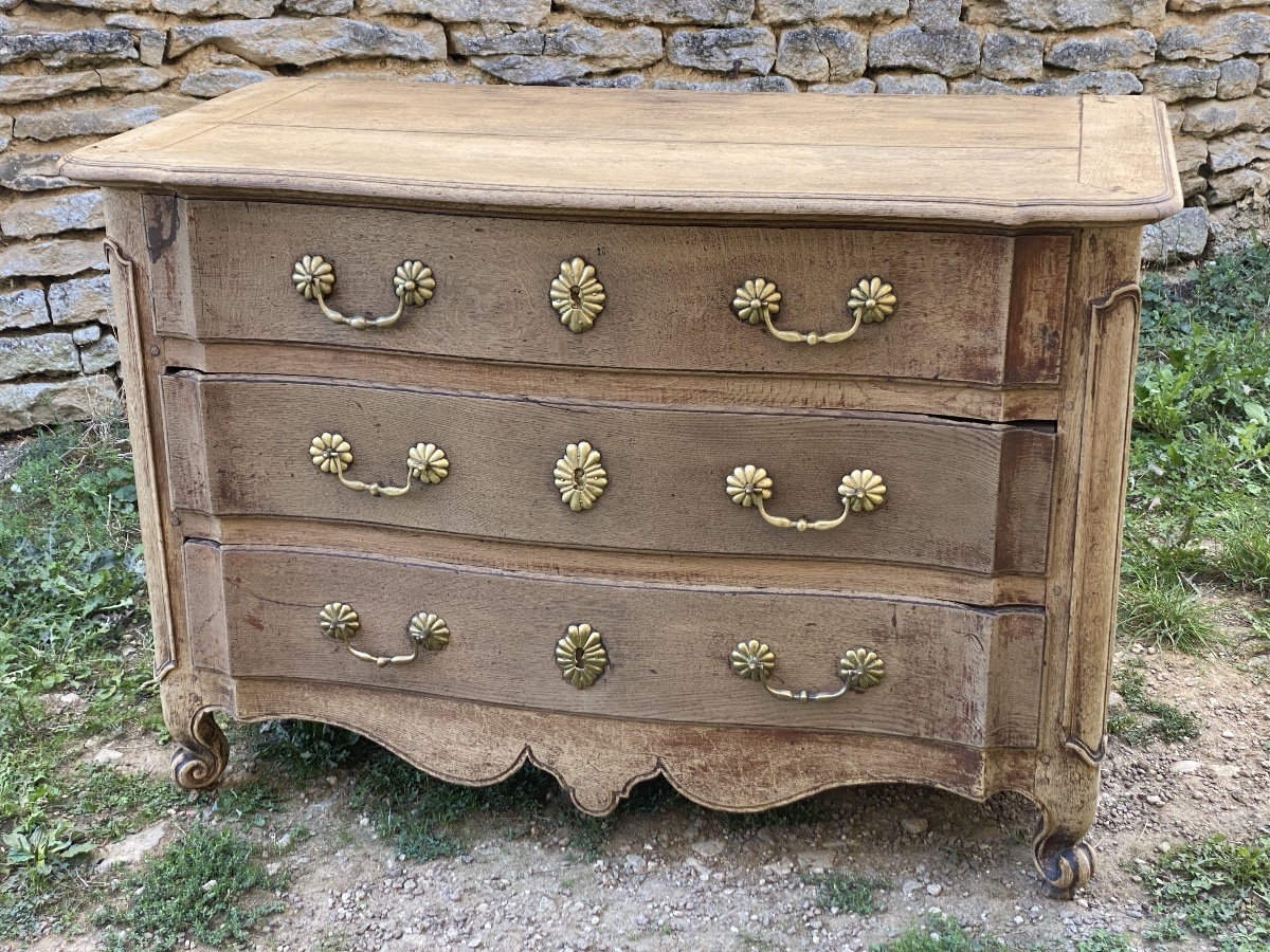 Louis XV Chest Of Drawers Made Of Solid, Unfinished Oak -photo-1