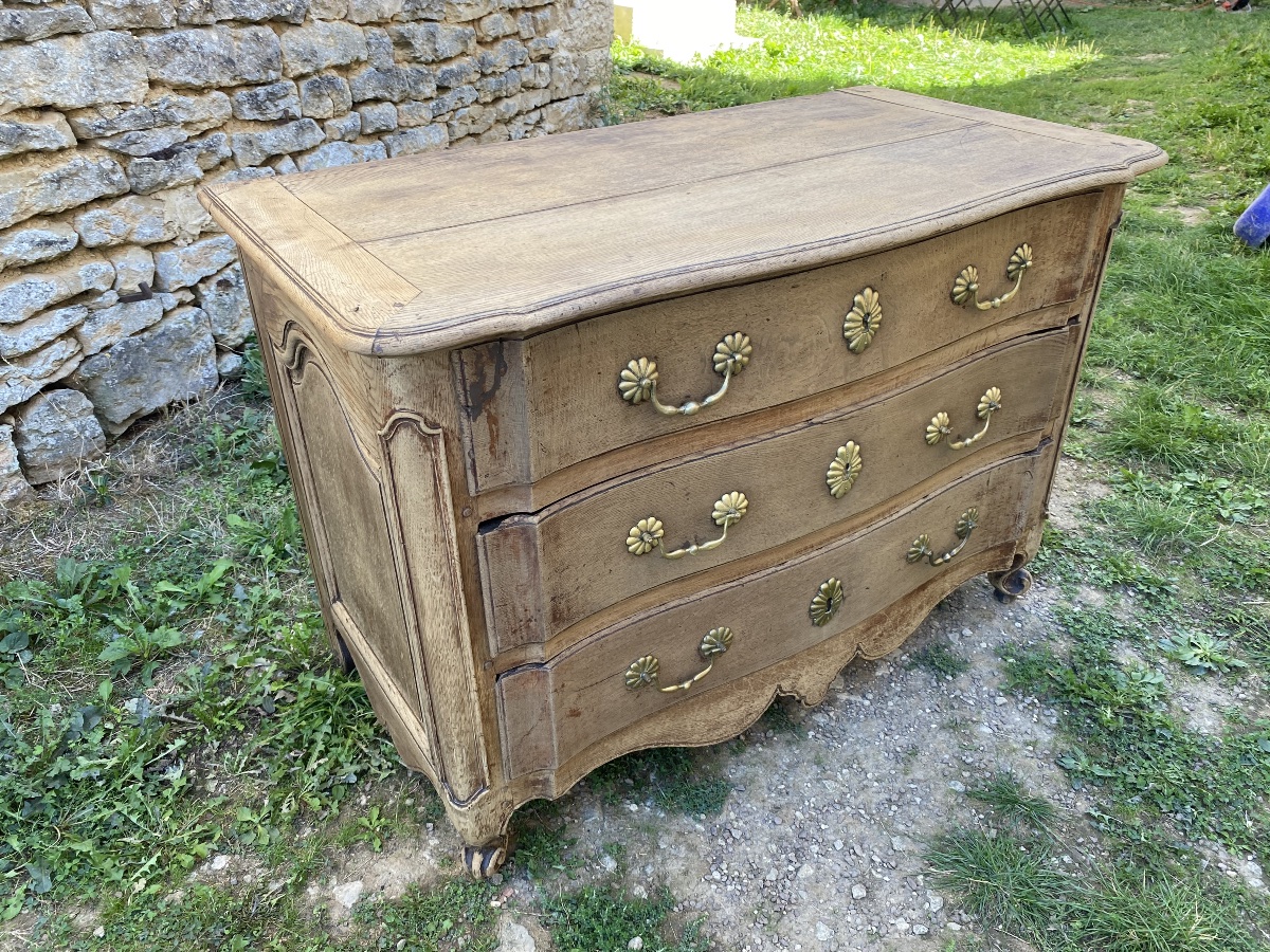 Louis XV Chest Of Drawers Made Of Solid, Unfinished Oak -photo-3