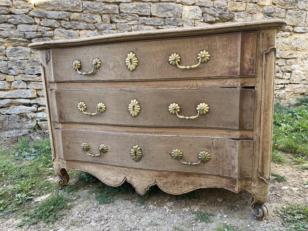 Louis XV Chest Of Drawers Made Of Solid, Unfinished Oak 