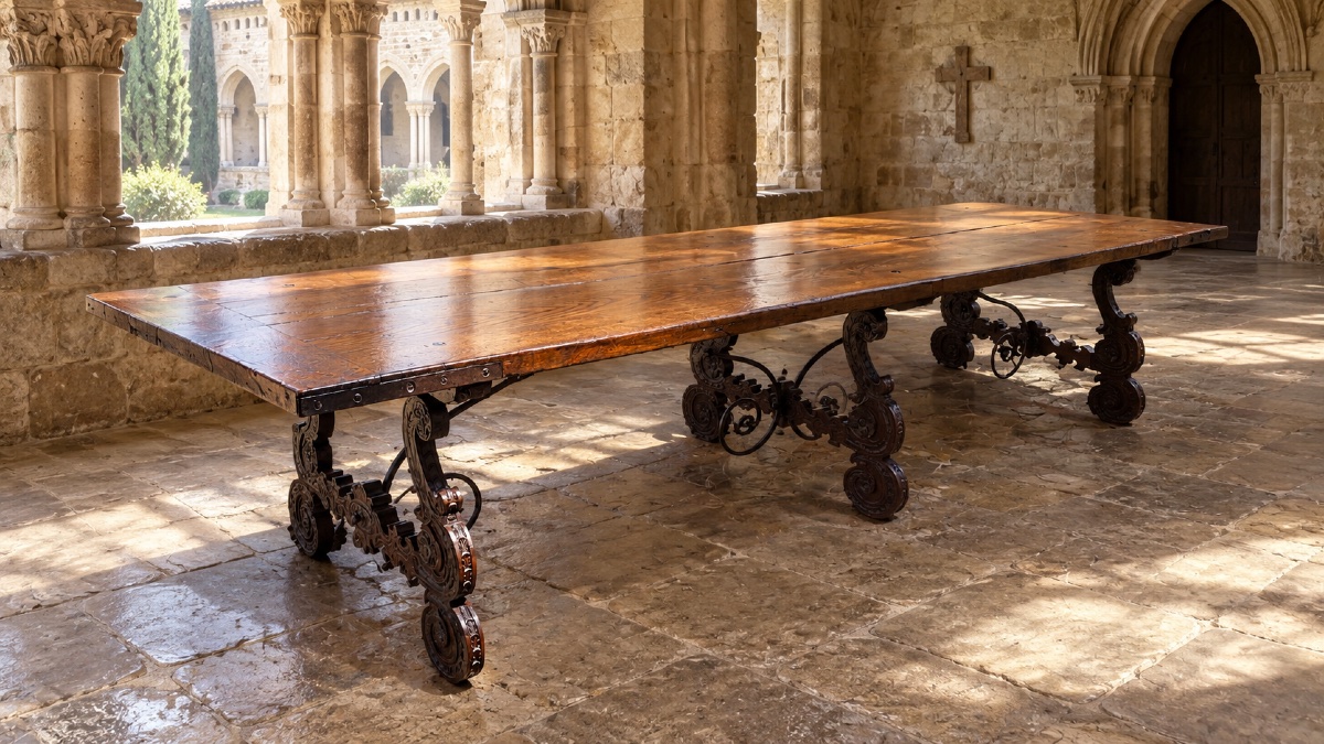 Grande table monastère style Renaissance -photo-2