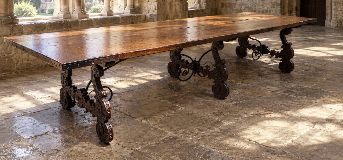 Grande table monastère style Renaissance 