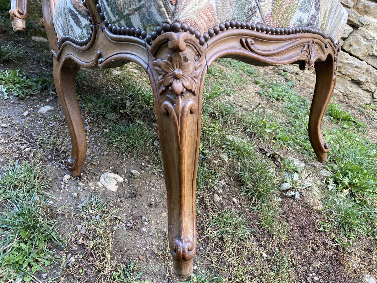Set Of 4 Louis XV-style Armchairs-photo-3