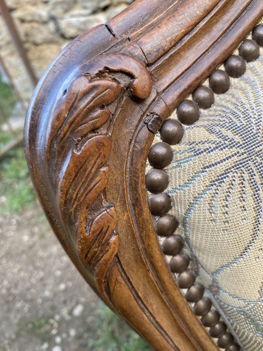 Set Of 4 Louis XV-style Armchairs-photo-7