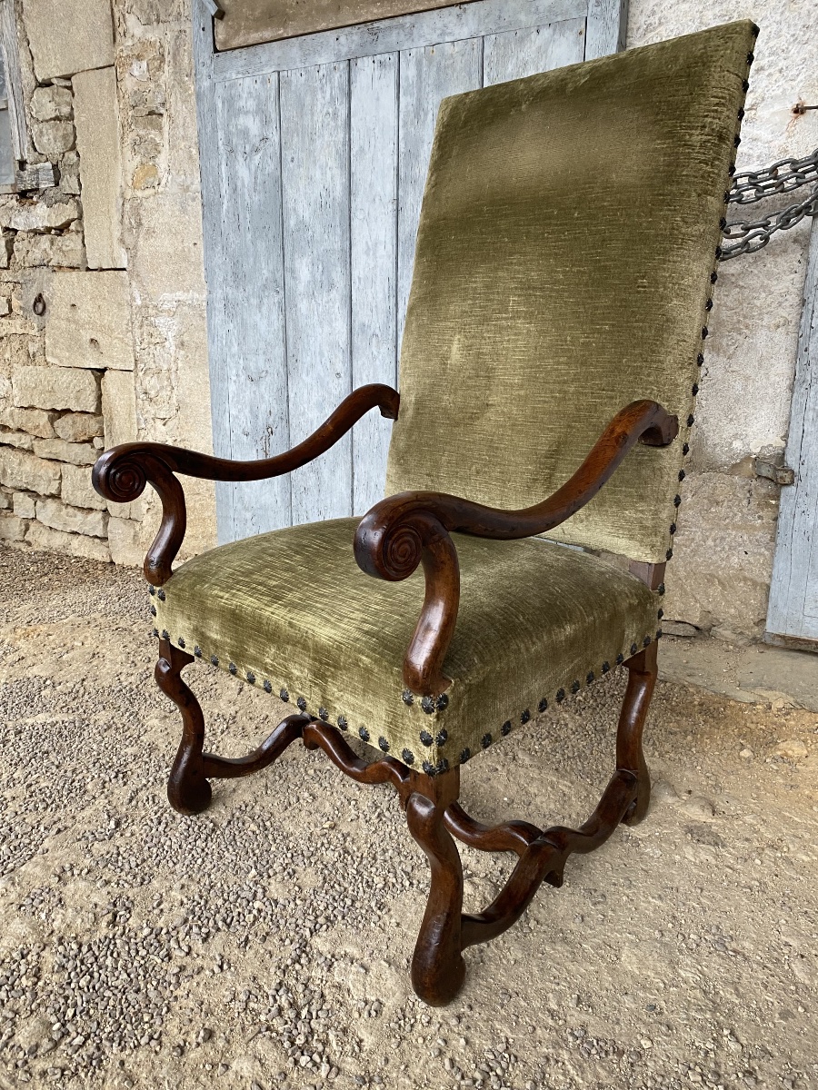 Fauteuil Louis XIII d’époque 17e siècle -photo-3