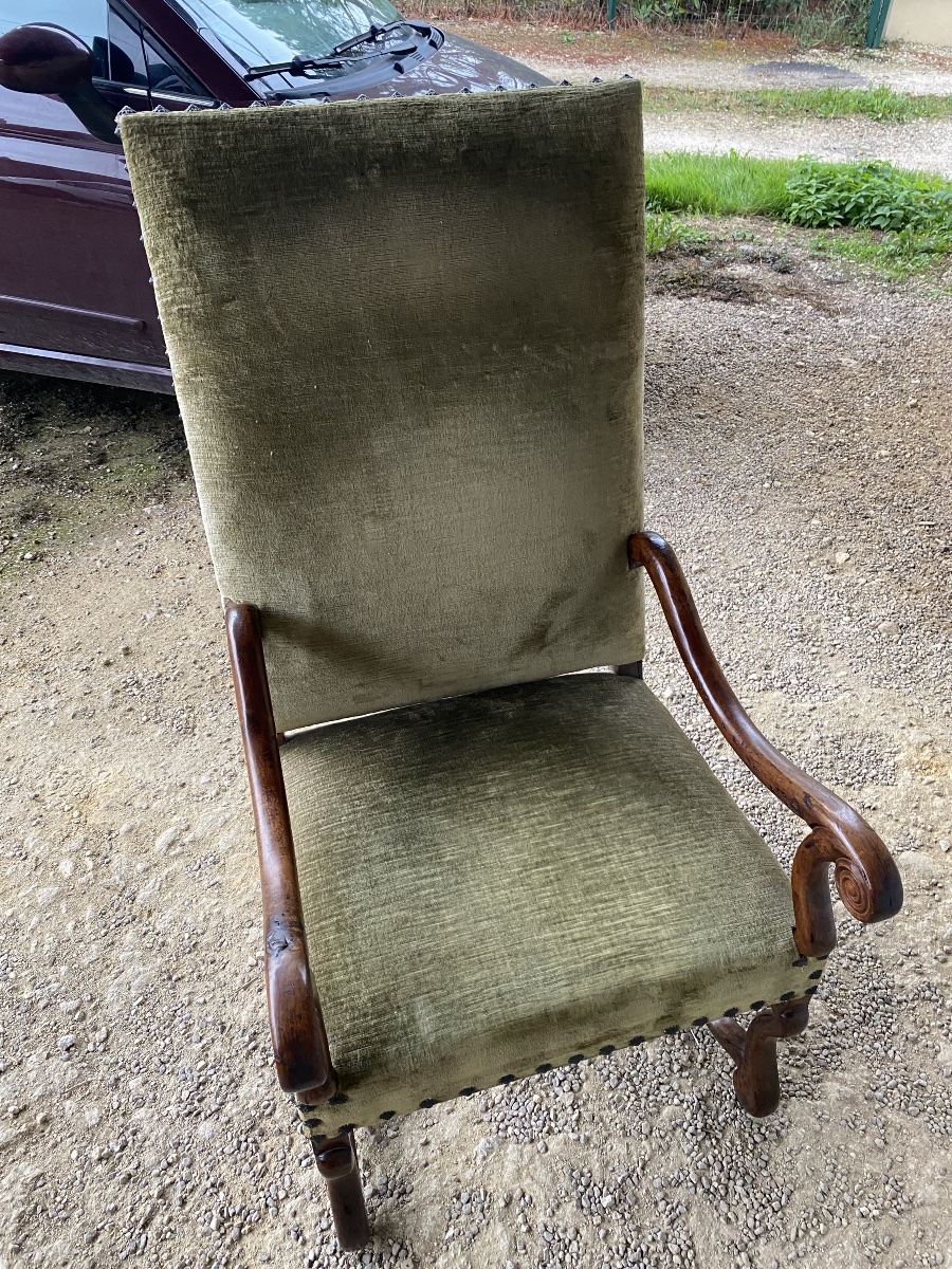 Fauteuil Louis XIII d’époque 17e siècle -photo-5