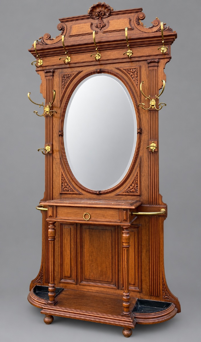 Vestiaire / Porte manteaux en noyer 