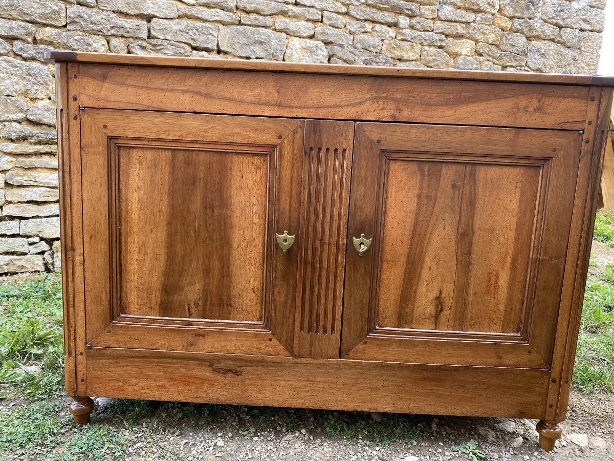 Louis XVI-style Chest-style Sideboard In Walnut -photo-4