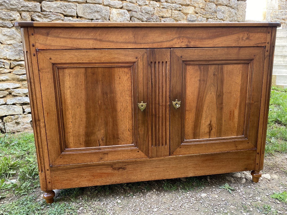 Louis XVI-style Chest-style Sideboard In Walnut -photo-1