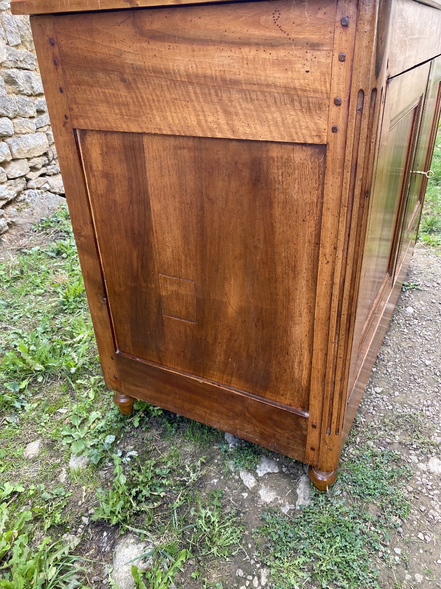 Louis XVI-style Chest-style Sideboard In Walnut -photo-2