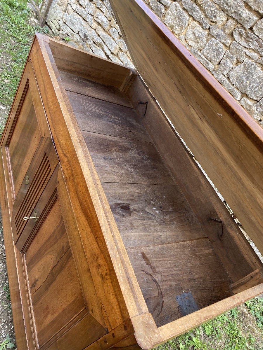 Louis XVI-style Chest-style Sideboard In Walnut -photo-6