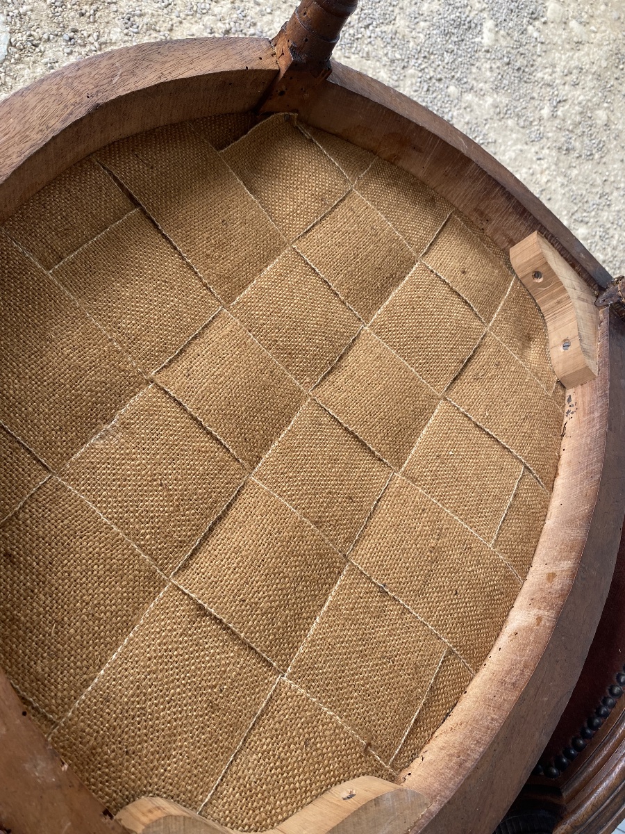 Paire de fauteuils Louis XVI en noyer-photo-4