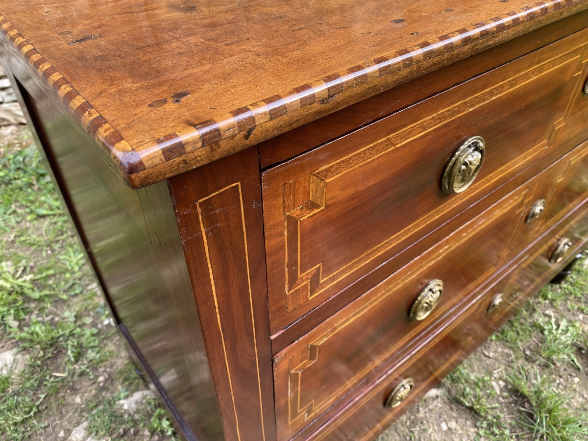 Commode Louis XVI en marqueterie -photo-3