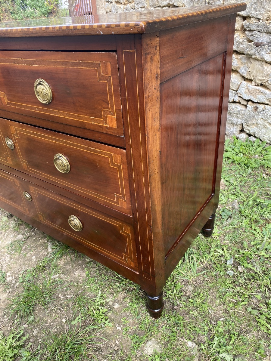 Commode Louis XVI en marqueterie -photo-4